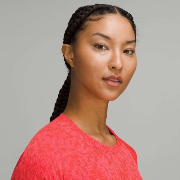 Lululemon•Swiftly Tech Short Sleeve 2.0•Race Length•Camo Red Rock Flare•NWOT•6 - Picture 4 of 14